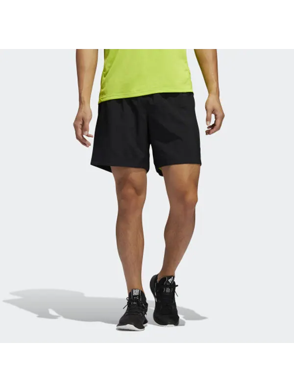 Шорты adidas Own The Run Sho Running Sports Shorts Black Green — изображение 3 из 4, черный/зеленый