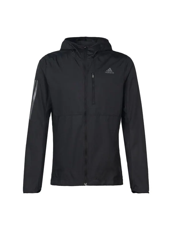 Куртка adidas OWN THE RUN JKT Running Sports Jacket Coat Male Black — изображение 1 из 4, черный