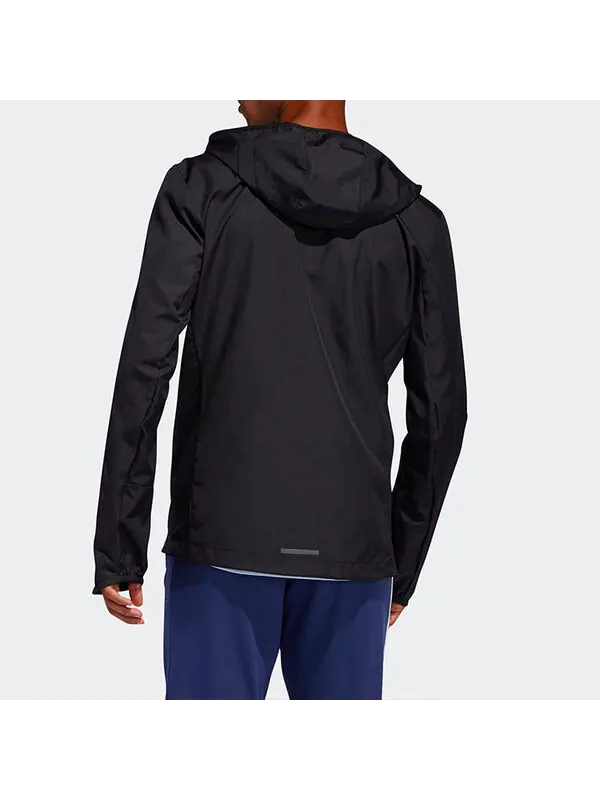 Куртка adidas OWN THE RUN JKT Running Sports Jacket Coat Male Black — изображение 4 из 4, черный