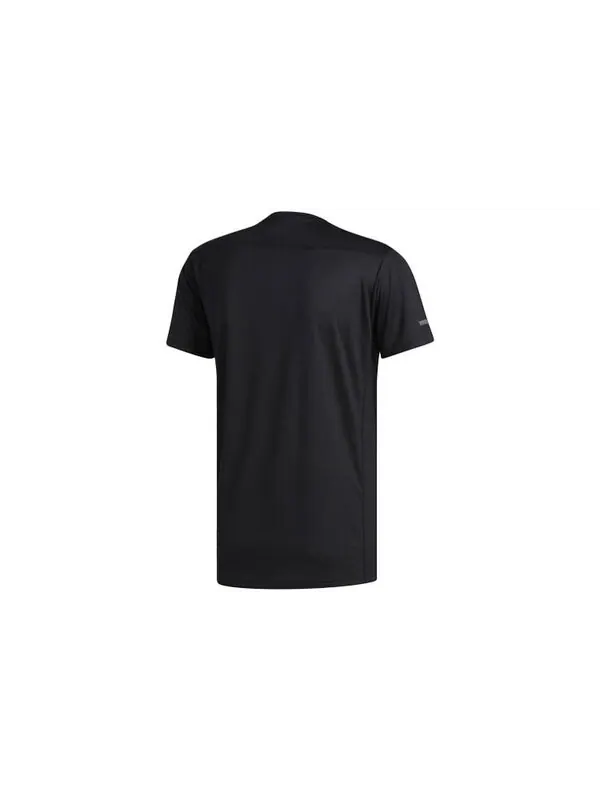 Футболка run it tee m logo training sports short sleeve black Adidas — изображение 2 из 4, черный