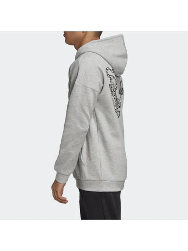 Толстовка Men's adidas TIGER OH Printing Gray — изображение 4 из 4, серый