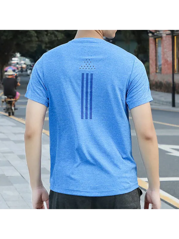 Футболка adidas CHILL TEE MTraining Sports Short-sleeve Tee Men Blue — изображение 4 из 4, синий