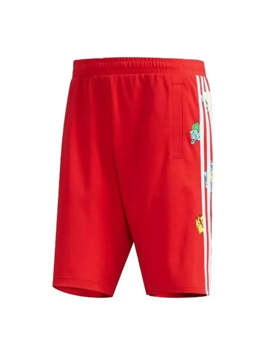 Шорты neo x pokmon crossover series pikachu printing shorts red Adidas — изображение 1 из 4, светлый красный
