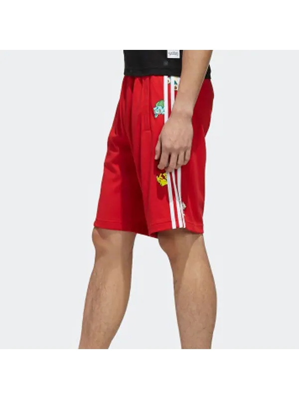 Шорты neo x pokmon crossover series pikachu printing shorts red Adidas — изображение 4 из 4, светлый красный