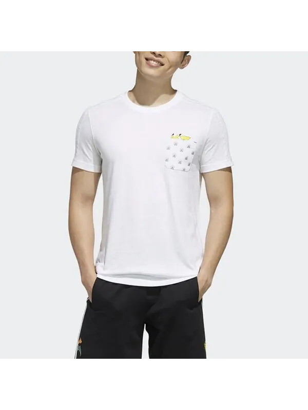Футболка neo x pokmon crossover series pikachu printing pocket short sleeve white Adidas — изображение 3 из 4, белый