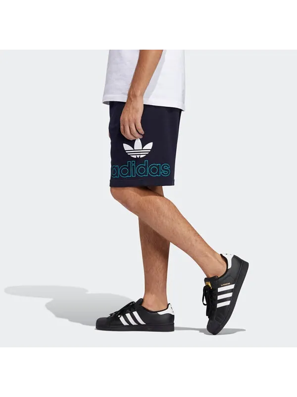 Шорты originals pre game short loose running sports shorts blue Adidas — изображение 3 из 4, синий