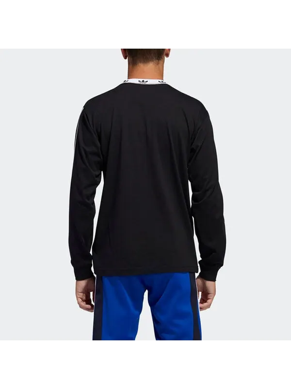 Толстовка с капюшоном оригинальная трилистник рубчик ls футболка логотип swarshirt Adidas — изображение 4 из 4, черный