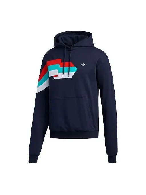 Толстовка originals ripple hoody alphabet printing hooded long sleeves blue Adidas — изображение 1 из 4, синий
