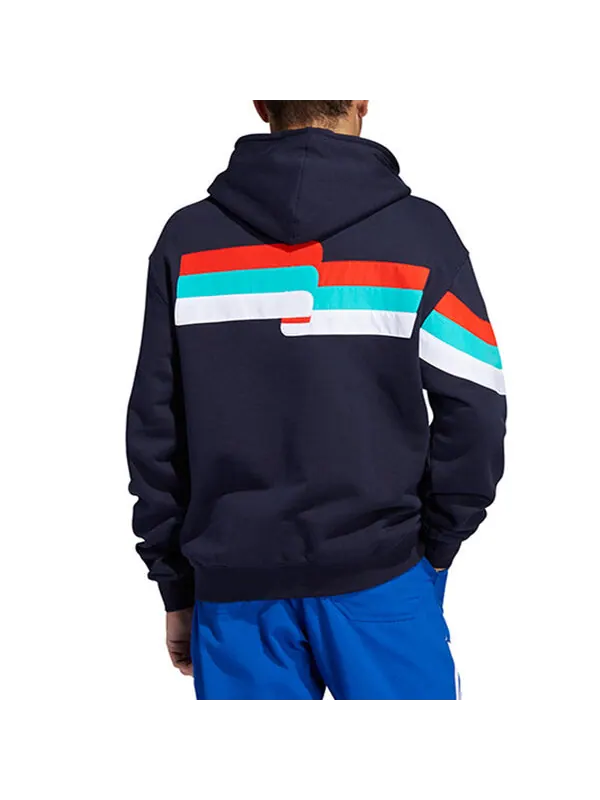 Толстовка originals ripple hoody alphabet printing hooded long sleeves blue Adidas — изображение 4 из 4, синий