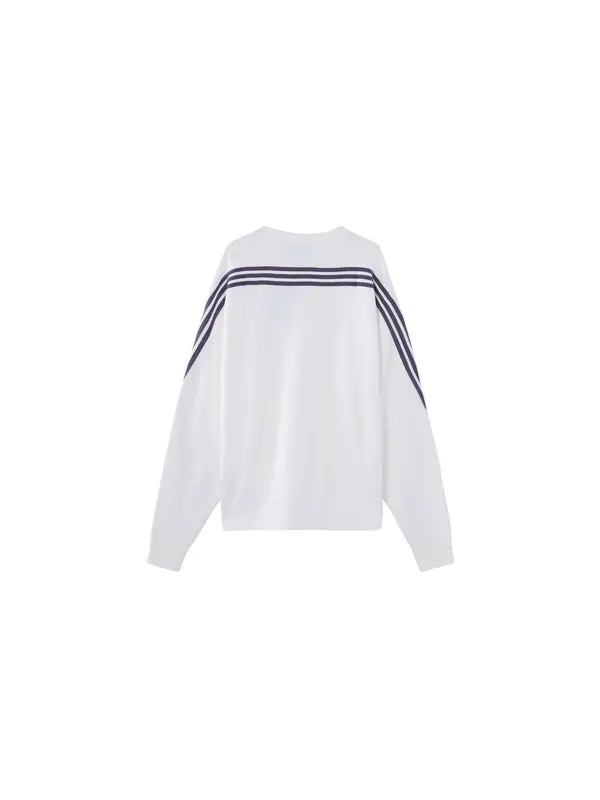 Толстовка adidas originals Side Stripe Loose Pullover White — изображение 2 из 4, белый