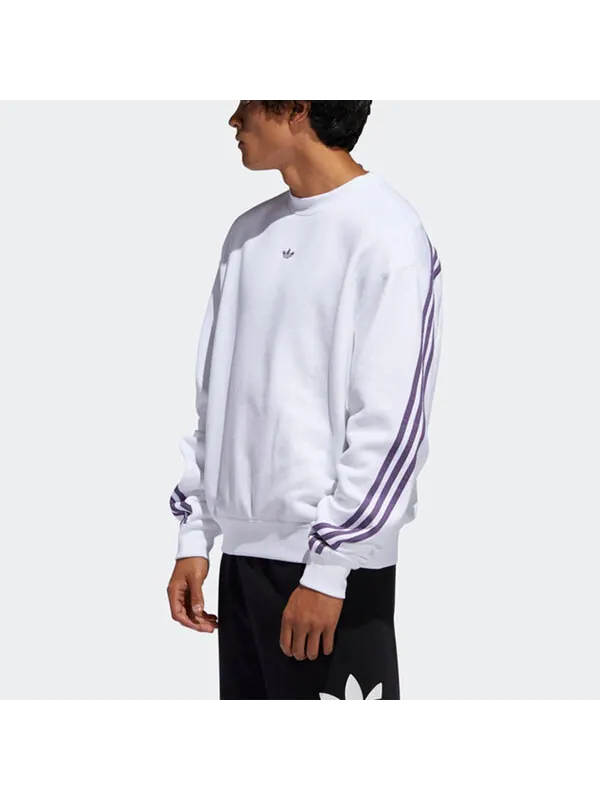 Толстовка adidas originals Side Stripe Loose Pullover White — изображение 4 из 4, белый