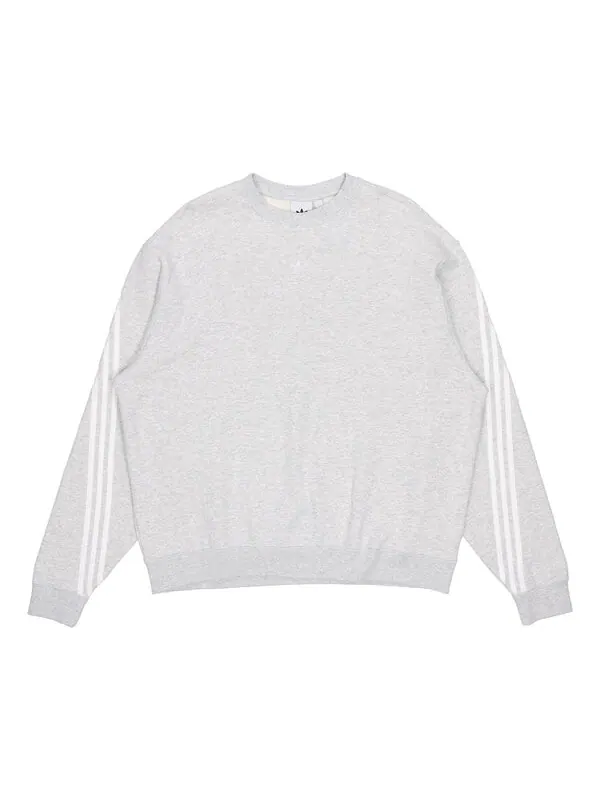 Толстовка Men's adidas originals Side Stripe Loose Round Neck Pullover Gray — изображение 1 из 4, мульти