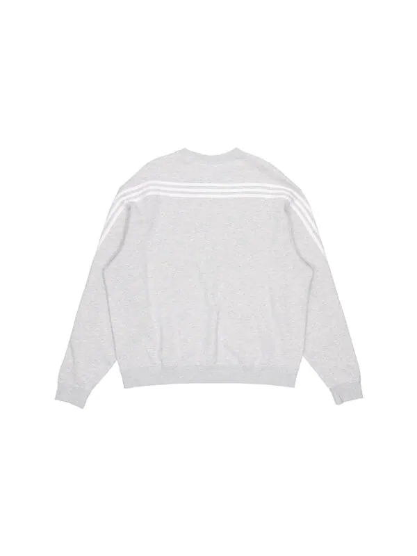 Толстовка Men's adidas originals Side Stripe Loose Round Neck Pullover Gray — изображение 2 из 4, мульти
