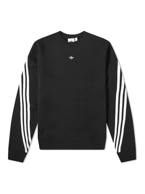 Толстовка с капюшоном оригинальная 3 полоски обертка cr круглый вырез Adidas — изображение 1 из 4, черный