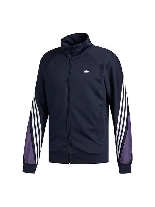 Куртка adidas originals Stand Collar Casual Sports Jacket Navy Blue — изображение 1 из 4, темно-синий