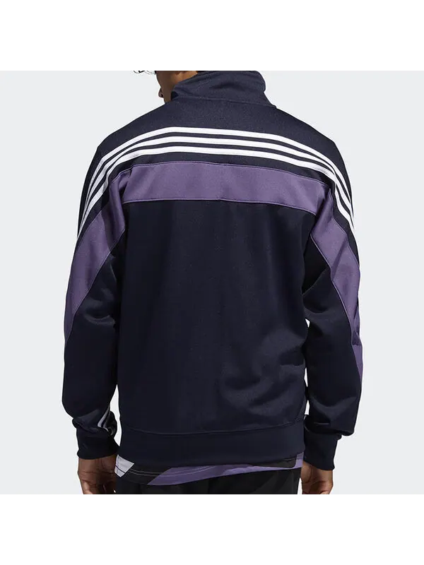 Куртка adidas originals Stand Collar Casual Sports Jacket Navy Blue — изображение 4 из 4, темно-синий