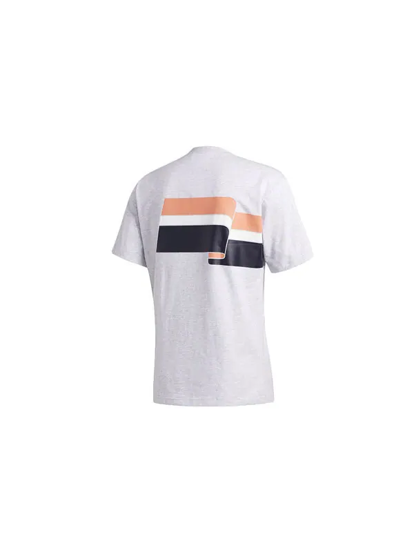 Футболка originals athleisure casual sports round neck short sleeve gray Adidas — изображение 2 из 4, серый