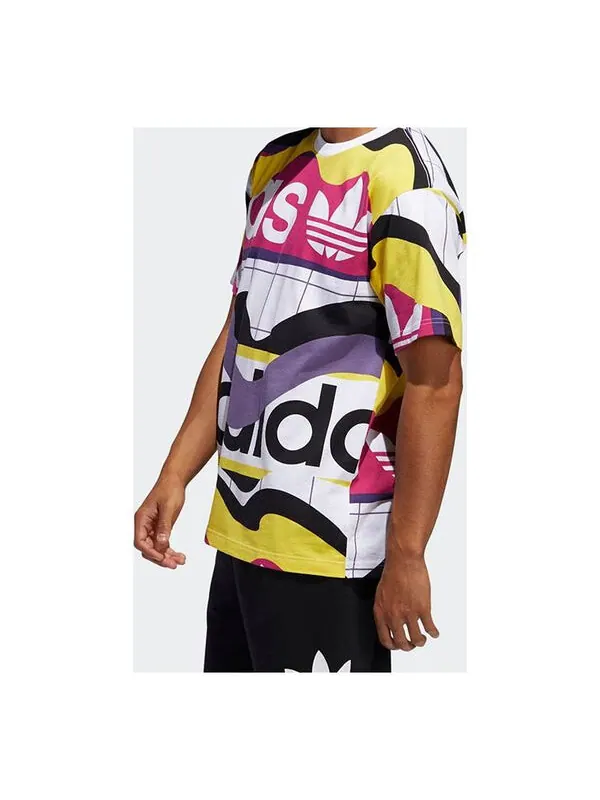 Футболка originals casual sports round neck short sleeve white Adidas — изображение 1 из 4, белый