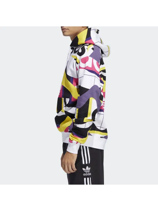 Толстовка originals catalog aop hdy sports white Adidas — изображение 2 из 3, белый