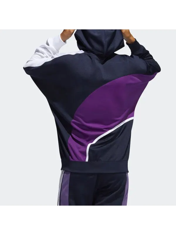 Толстовка originals colorblock casual sports gradient pullover blue Adidas — изображение 4 из 4, синий