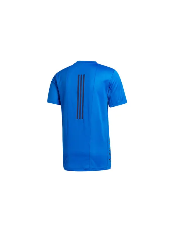 Футболка heat.rdy 3-stripes tee 'blue' Adidas — изображение 2 из 4, синий