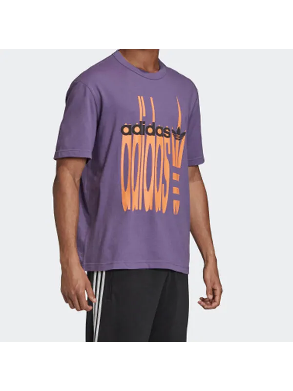 Футболка оригиналы ss20 rvy печать короткий рукав фиолетовый Adidas — изображение 4 из 4