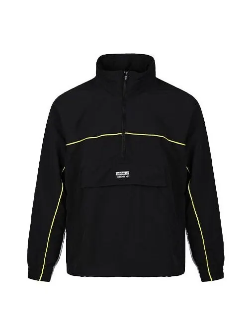 Куртка adidas originals Stand Collar Pullover Sports Jacket Black — изображение 1 из 4, черный