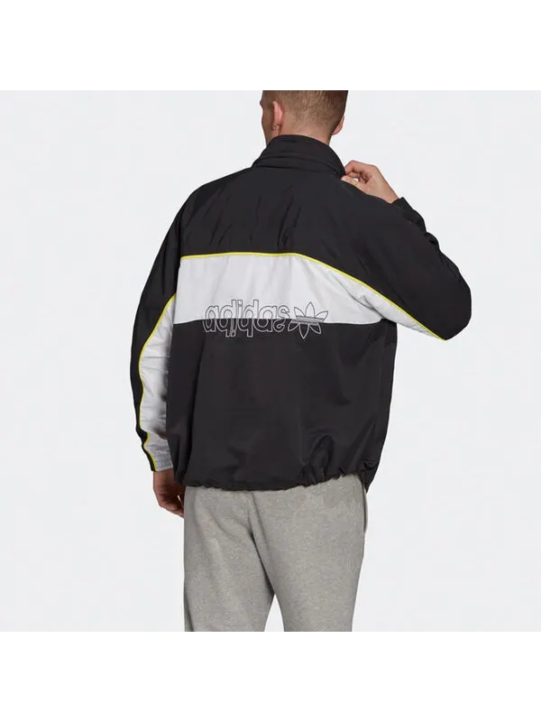 Куртка adidas originals Stand Collar Pullover Sports Jacket Black — изображение 4 из 4, черный