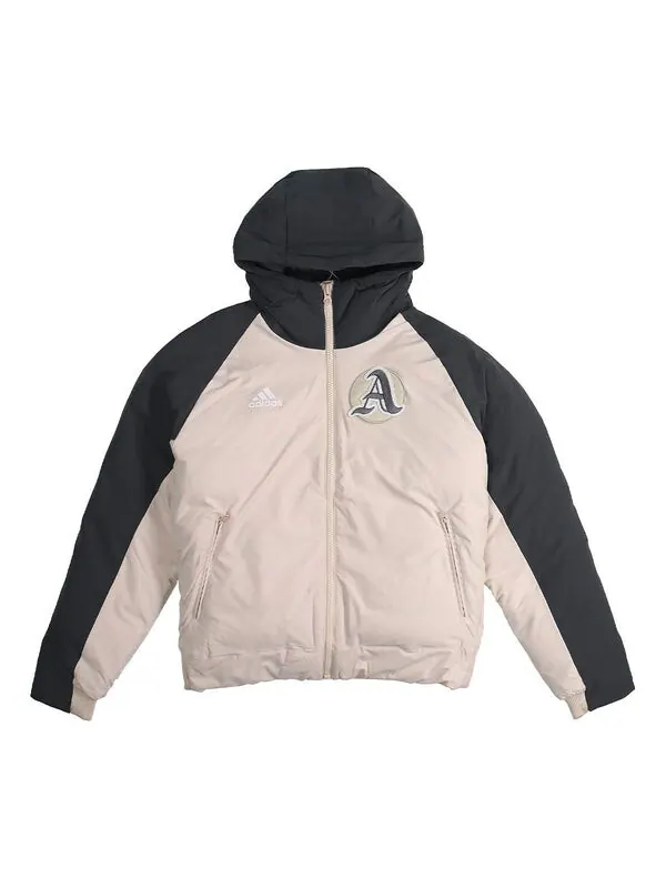 Пуховик adidas Vrct Jkt Down Jacket For Men Brown/Grey — изображение 1 из 4, коричнево-серо-мульти