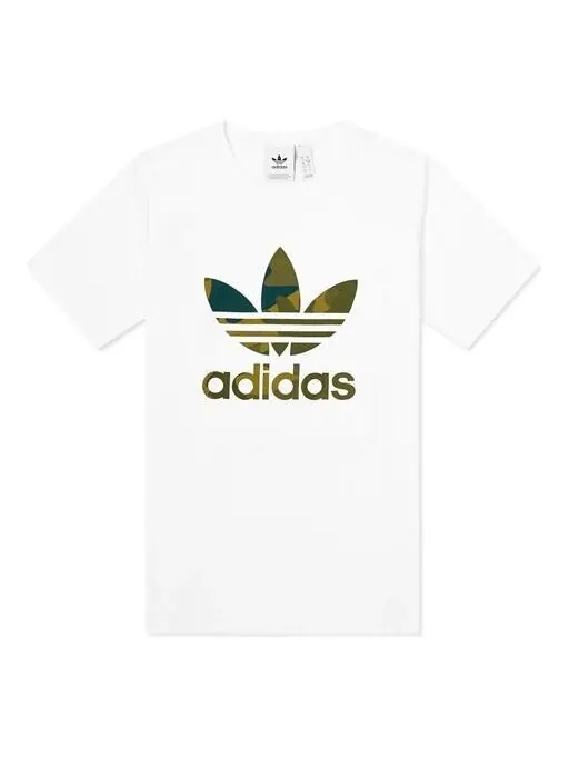 Футболка originals casual sports short sleeve white Adidas — изображение 1 из 4, белый