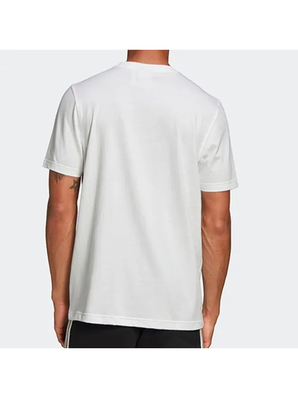 Футболка originals casual sports short sleeve white Adidas — изображение 3 из 4, белый