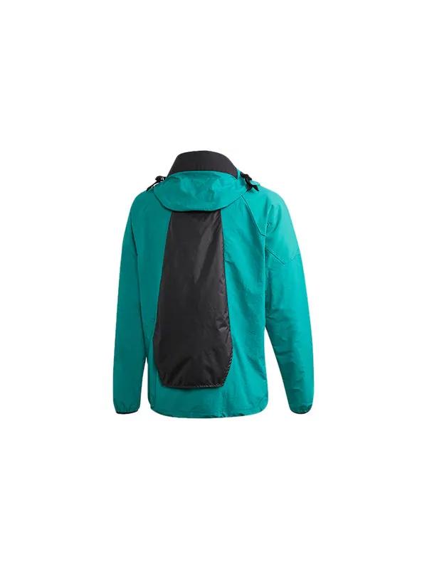 Куртка originals half zipper hooded track jacket green Adidas — изображение 2 из 4, зеленый