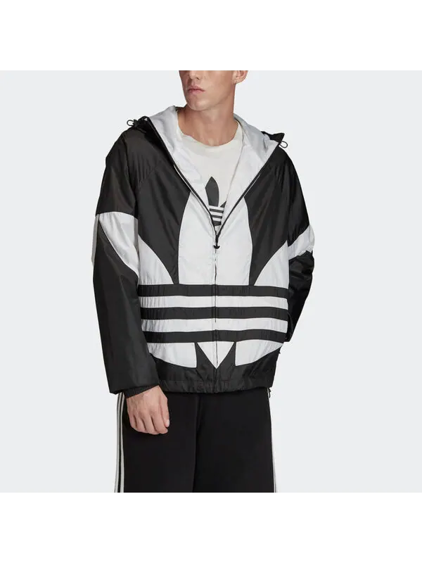 Куртка adidas originals Big Trefoil Windbreaker - — изображение 3 из 4, черный