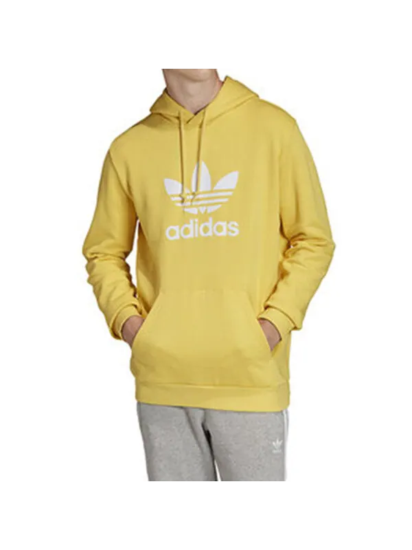 Толстовка Men's adidas originals logo Printing Yellow — изображение 3 из 4, желтый