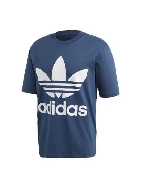 Футболка originals sports round neck short sleeve blue Adidas — изображение 1 из 4, синий