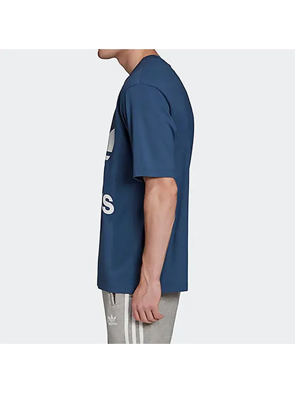 Футболка originals sports round neck short sleeve blue Adidas — изображение 4 из 4, синий