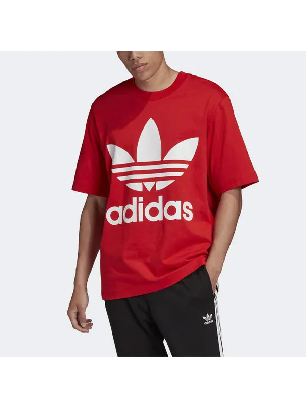 Футболка originals logo loose short sleeve red Adidas — изображение 3 из 4, красный