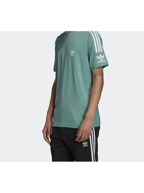 Футболка originals classic logo short sleeve green Adidas — изображение 4 из 4, зеленый