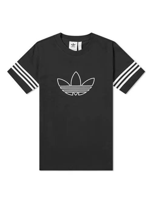 Футболка originals outline tee logo short sleeve black Adidas — изображение 1 из 4, черный