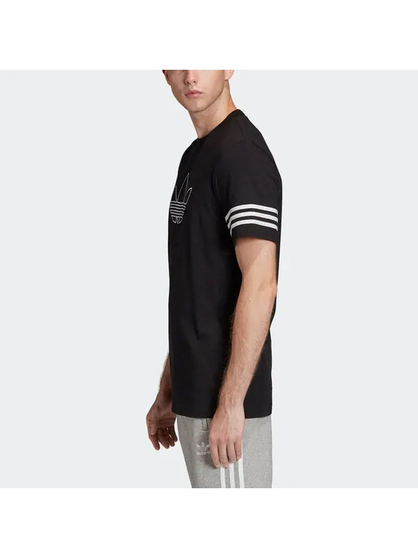 Футболка originals outline tee logo short sleeve black Adidas — изображение 4 из 4, черный