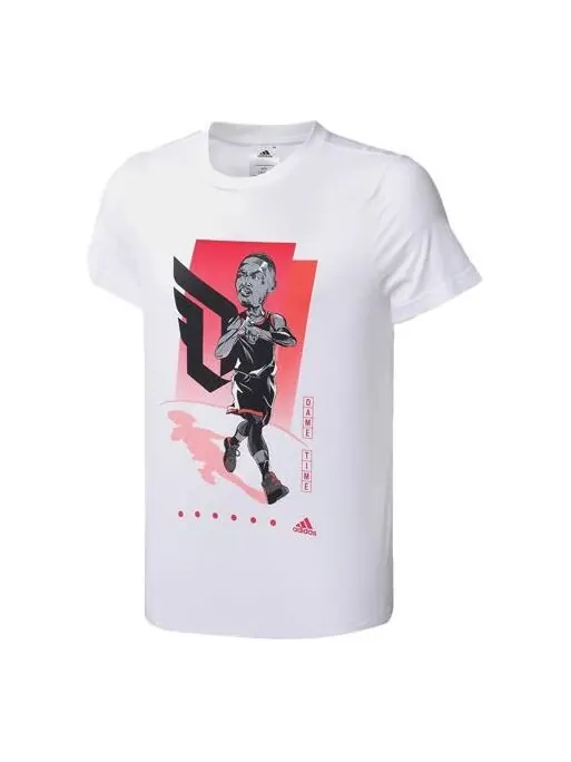 Футболка dame gu teebasketballsportsshort sleeve men white Adidas — изображение 1 из 4, белый