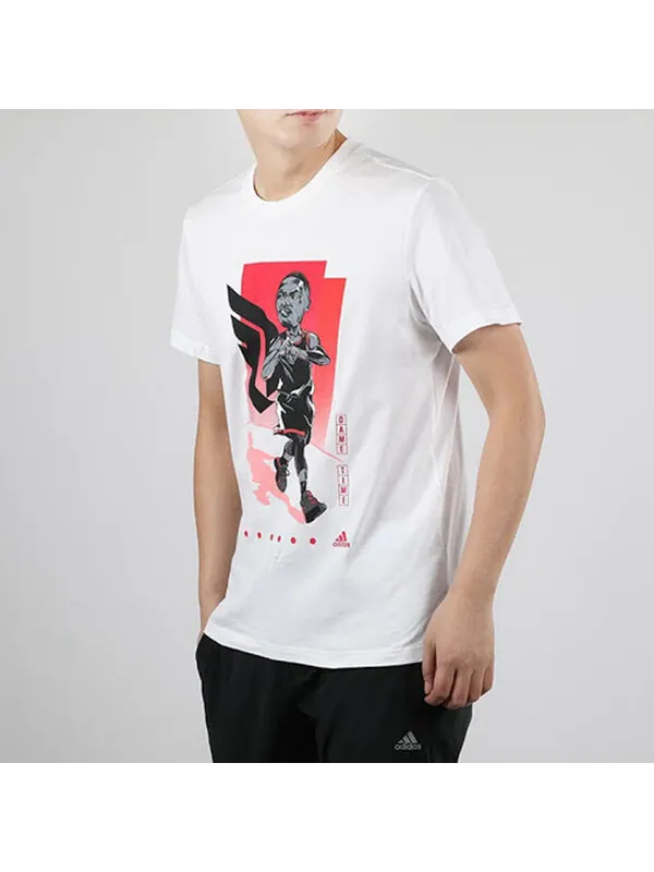 Футболка dame gu teebasketballsportsshort sleeve men white Adidas — изображение 3 из 4, белый