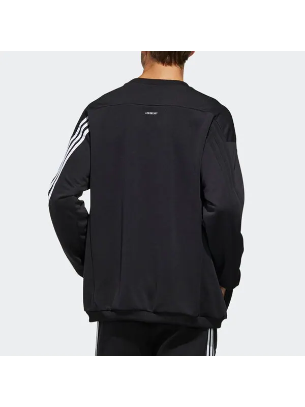 Толстовка adidas Running Sports Shirt SweaterMen Black — изображение 4 из 4, черный
