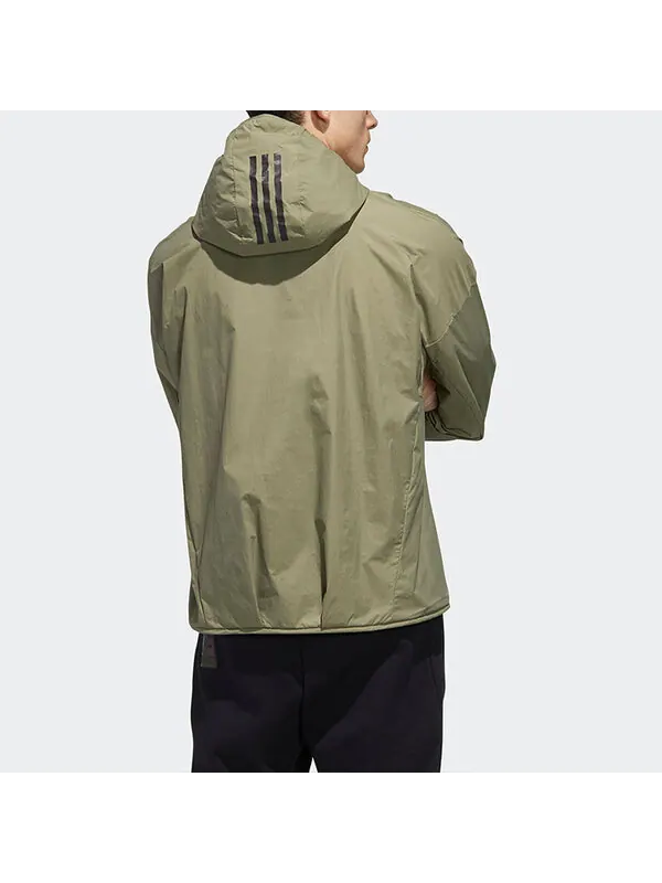 Куртка m tec anorak woven sports windproof breathable jacket green Adidas — изображение 4 из 4, зеленый