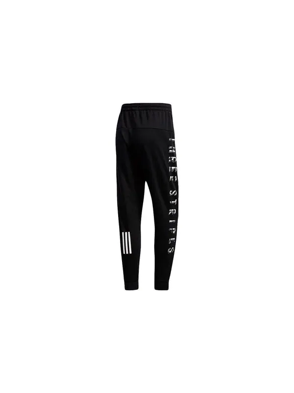Спортивные штаны adidas Alphabet Printing Knit Bundle Feet Sports Pants Black — изображение 2 из 4, черный