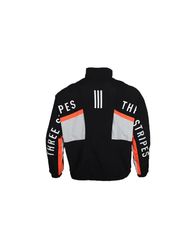 Куртка adidas Zipper Stand Collar Woven Jacket Black — изображение 2 из 4, черный