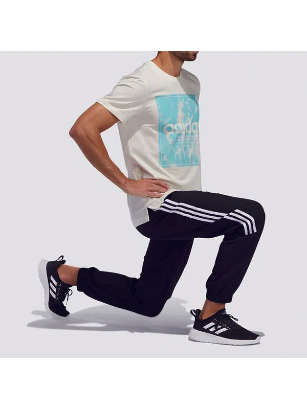 Спортивные штаны Men's adidas 3S WVN PT Sports Stylish Black Pants — изображение 4 из 4, черный