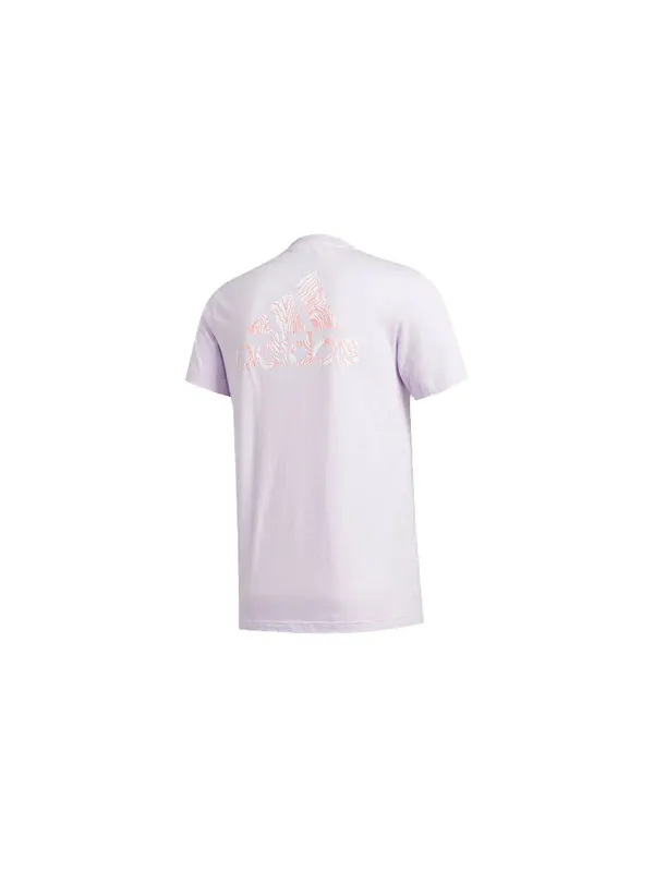 Футболка ss20 logo printing round neck short sleeve purple Adidas — изображение 2 из 4, светлый фиолетовый