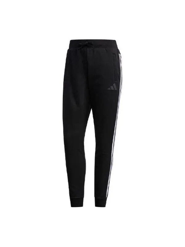 Брюки удобные брюки из французского трикотажа Adidas — изображение 1 из 3, черный/белый