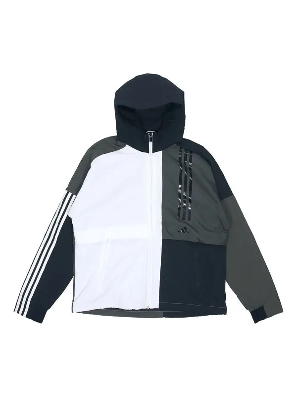 Куртка adidas O2 Wb Cb Fleece Lined Logo Casual Sports Hooded Jacket White — изображение 1 из 4, белый